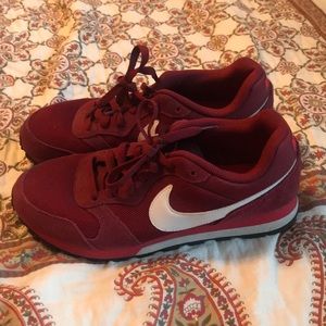 Retro maroon Nike shoes